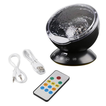 Compact Ocean Wave Sound Projector Player - Fesara