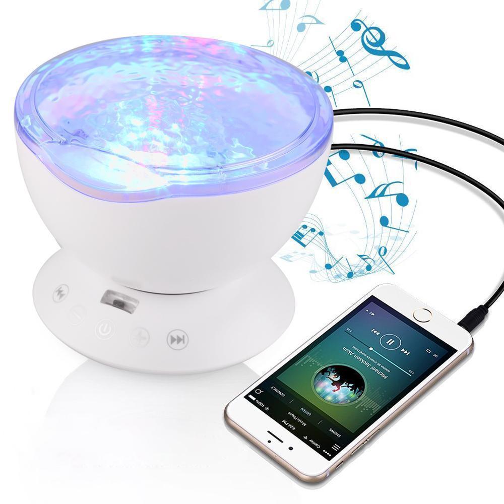 Compact Ocean Wave Sound Projector Player