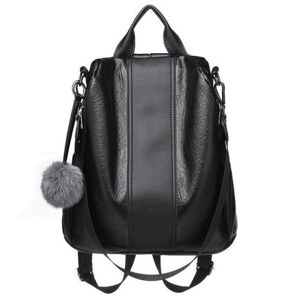 Secure Women's Leather Travel Backpack