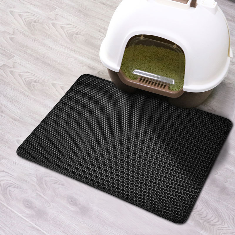Cat Litter Box Mat with Double Layer Trap