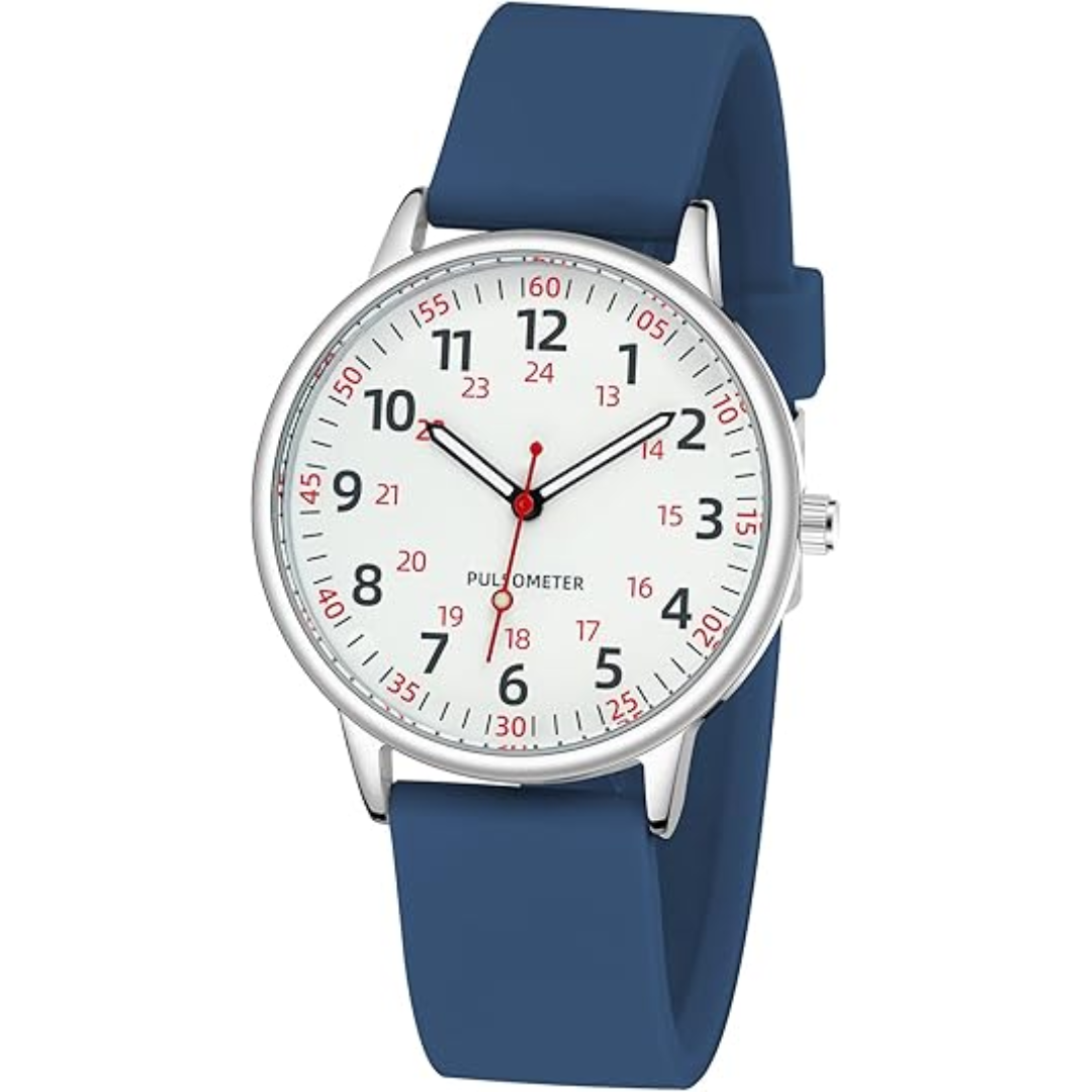 Fashionable Ladies Clip On Watch - Water Resistant Silicone Strap