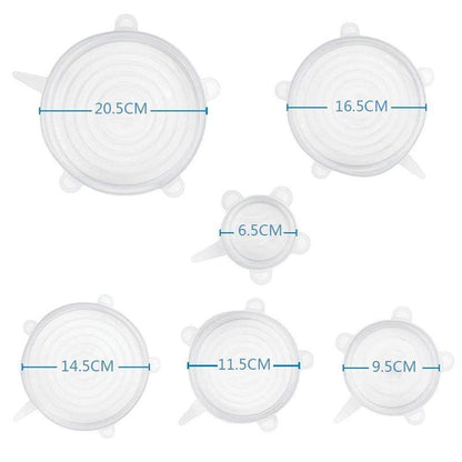 Fesara | Airtight Silicone Kitchen Storage Lids (6 Pack)