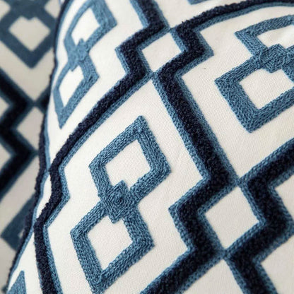 Navy Floral Accent Pillow Cover