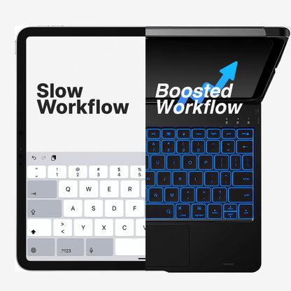 Portable Wireless iPad Keyboard Case with 360 Rotation