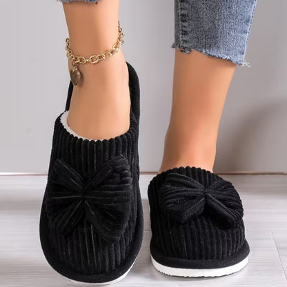 Bow Knit Winter Slippers for Women - Slippers - Wild Eye Vision