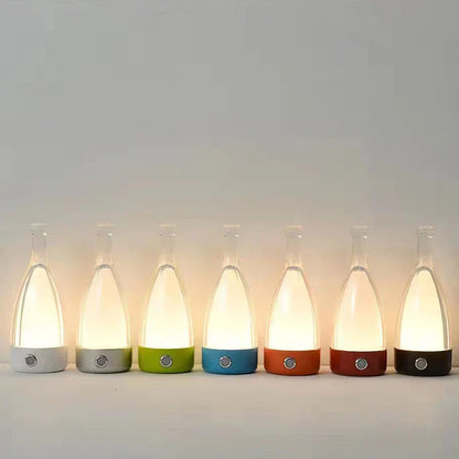 Elegant Glass Wine Bottle Desk Lamp