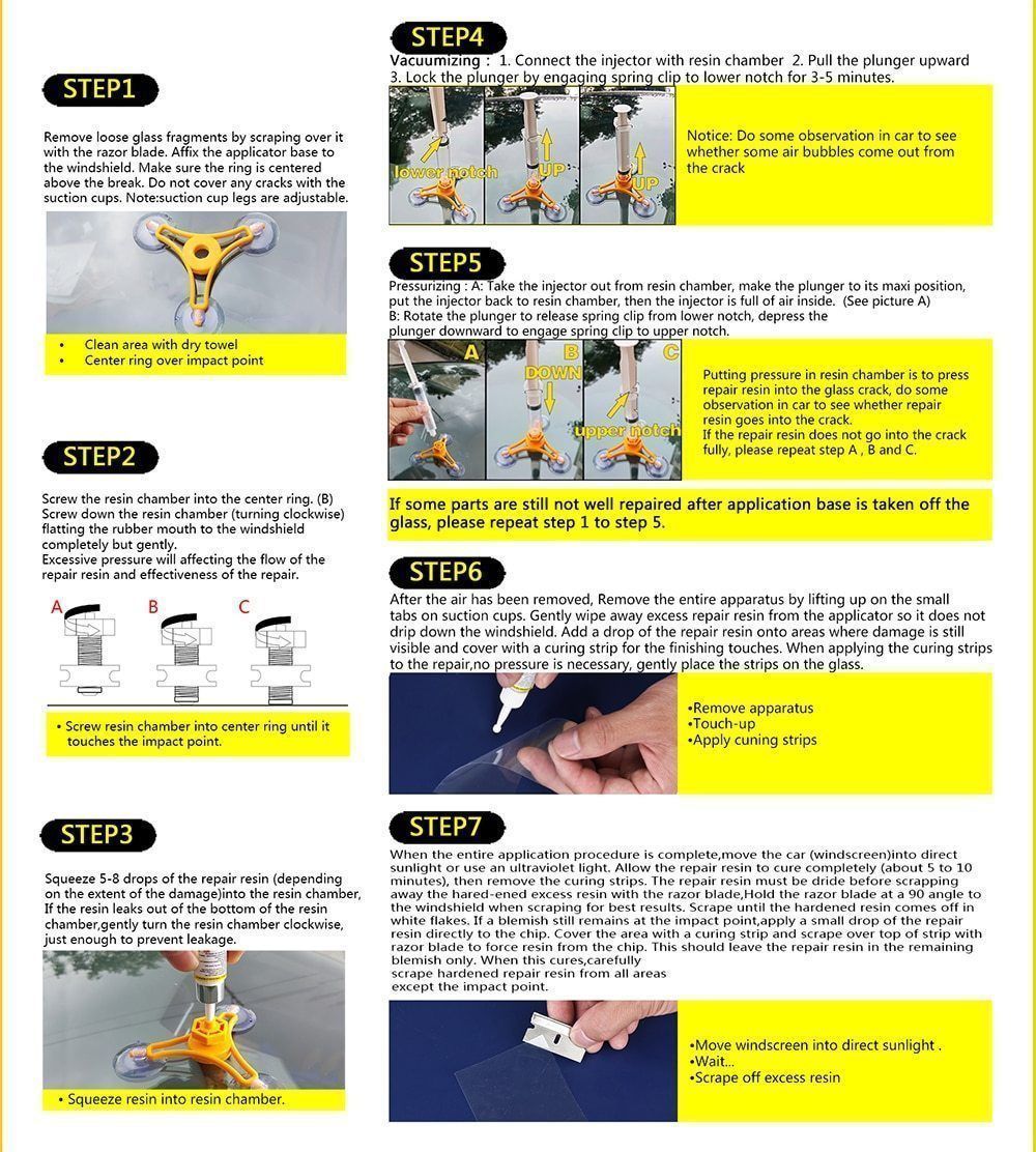 Glass Repair Fix Kit