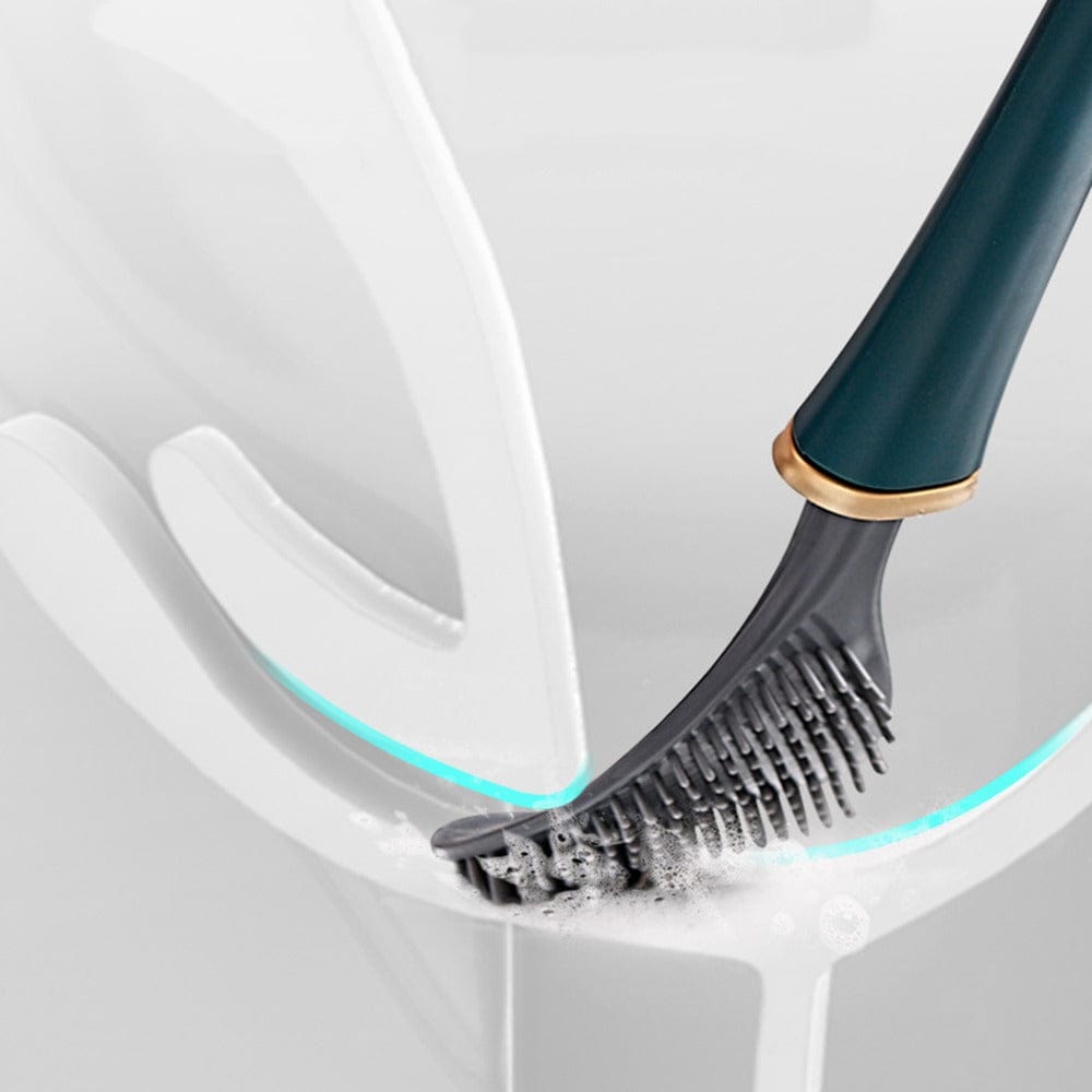 Sanitary Toilet Brush with Holder and Fast Dry Design
