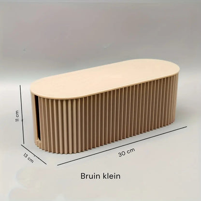 Compact Cable Storage Box Desk Organizer White