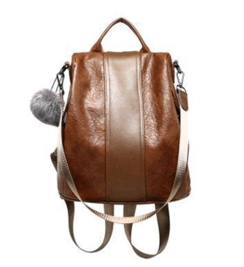 Secure Women's Leather Travel Backpack - Fesara