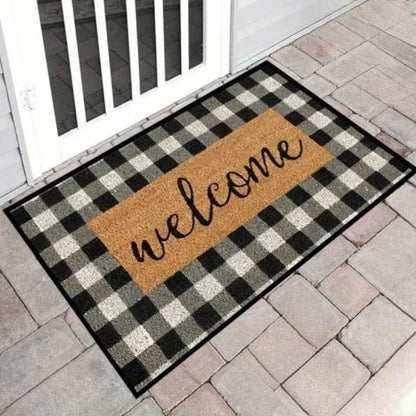Classic Plaid Door Mat - Fesara