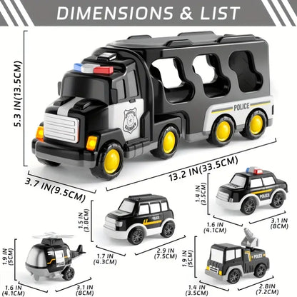 Fun Kids Police Truck Toy with Lights and Sounds