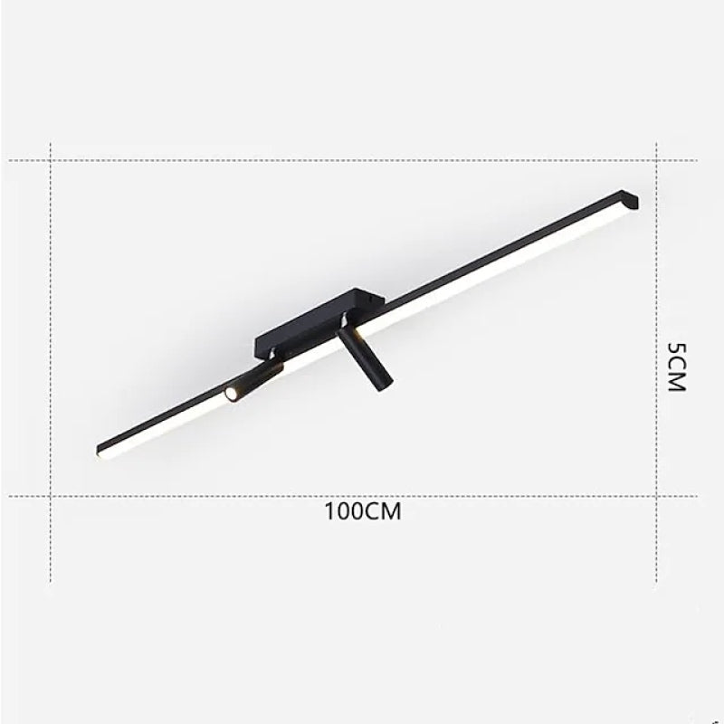 Slim LED Linear Ceiling Mount Light Fixture
