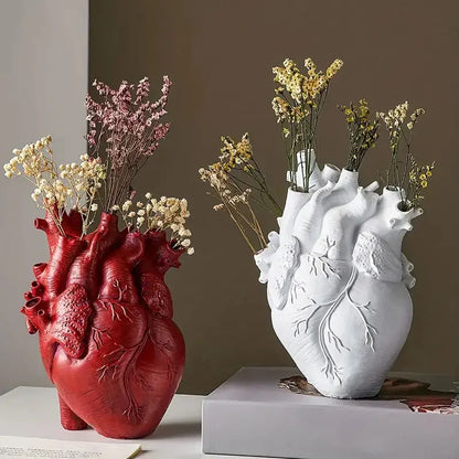 Lovely White Heart Shaped Vase
