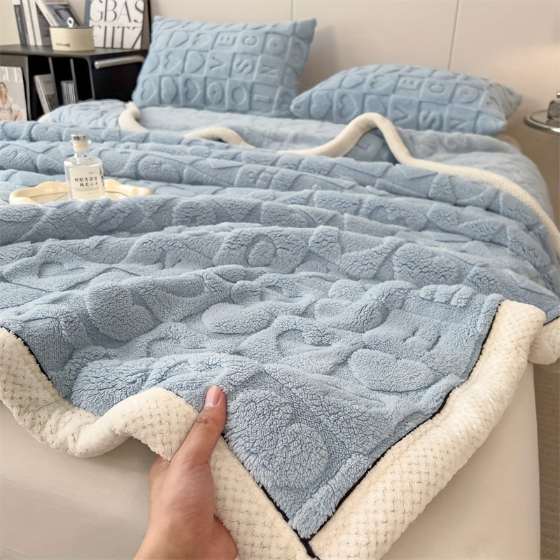 Soft Plush Coral Fleece Throw Blanket for Cozy Warmth - Fesara