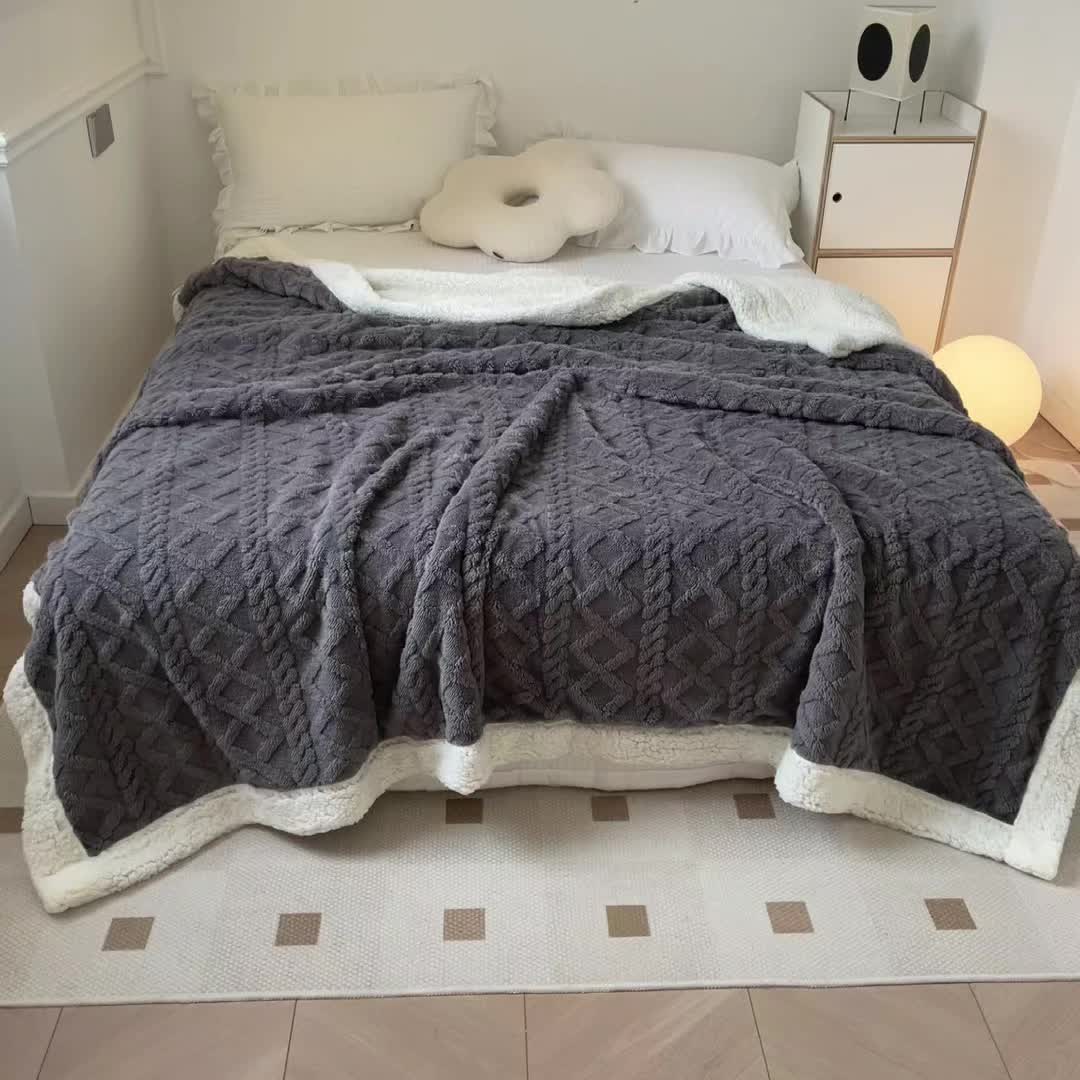 Cozy Soft Plush Throw Blanket for Home Decor