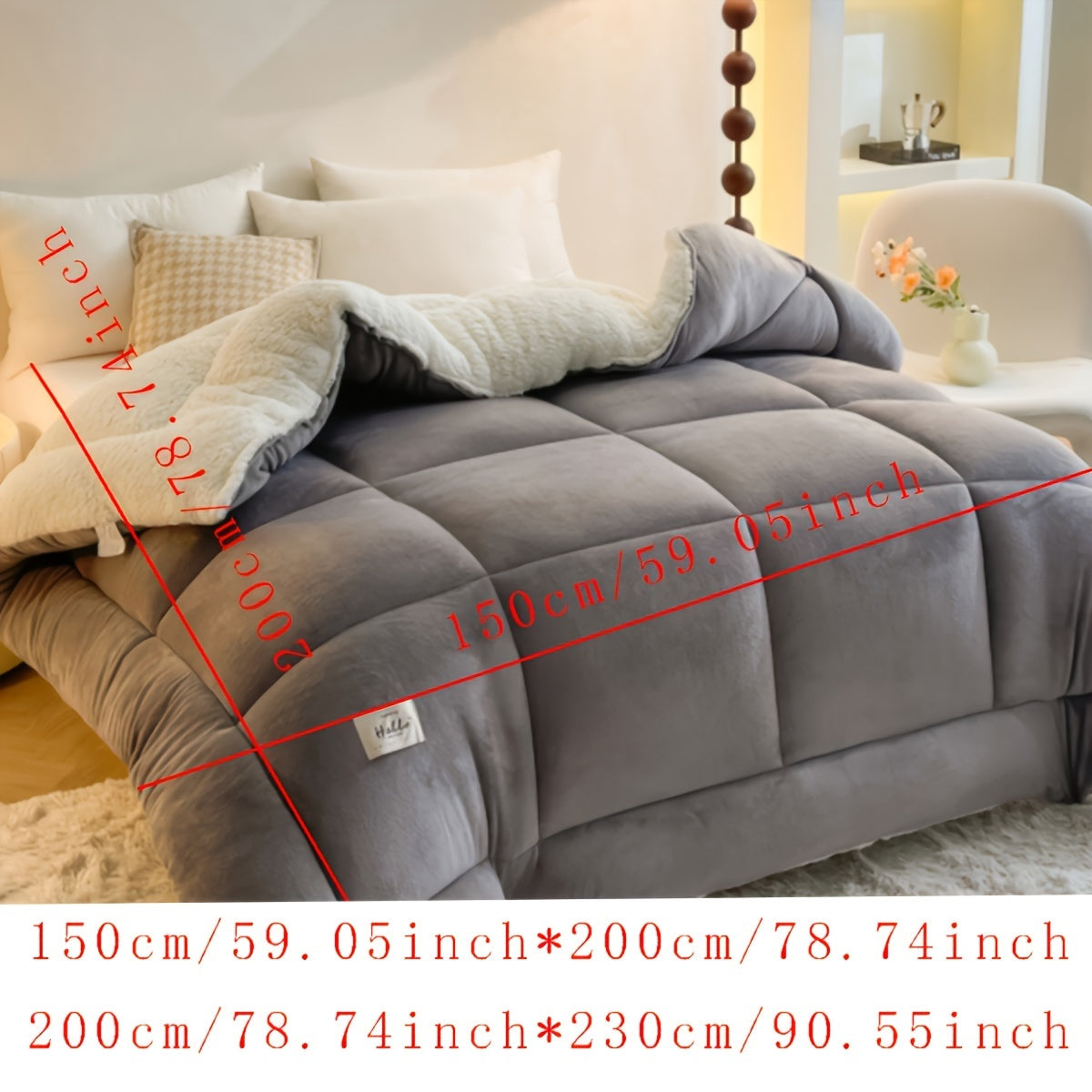 Cozy Cabin Plush Fleece Duvet Blanket