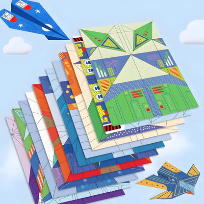 Easy Build Paper Airplane Kit with Guide