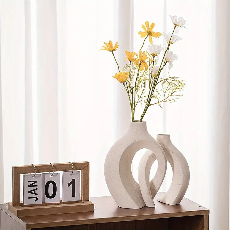 Simple White Ceramic Vase