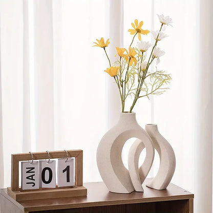 Simple White Ceramic Vase