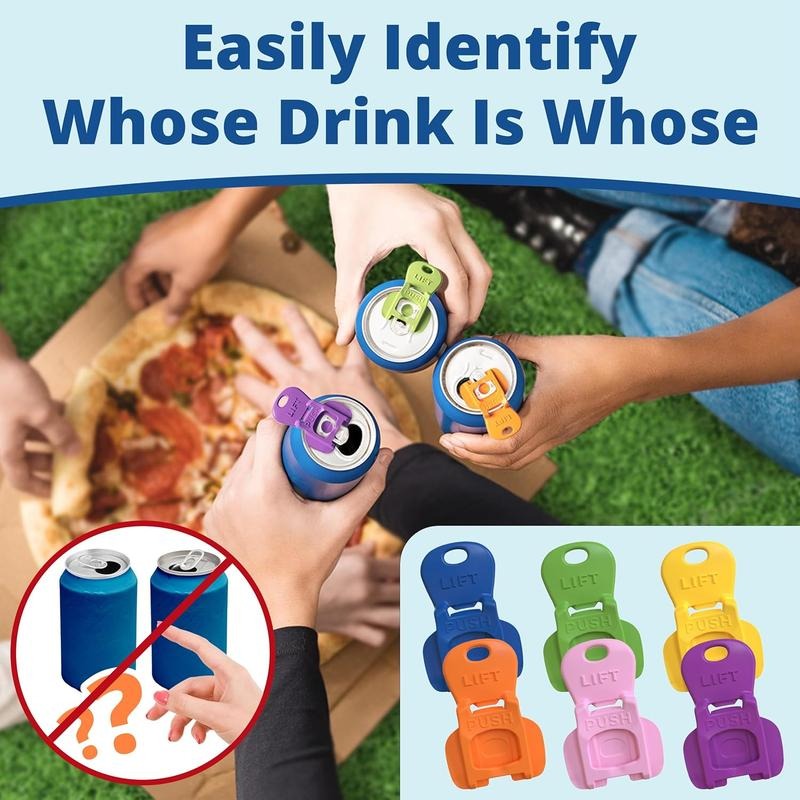 Easy Drink Can Cover with Lid Opener & Spill Stopper