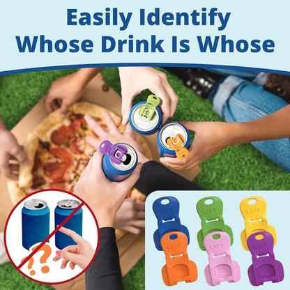 Easy Drink Can Cover with Lid Opener & Spill Stopper