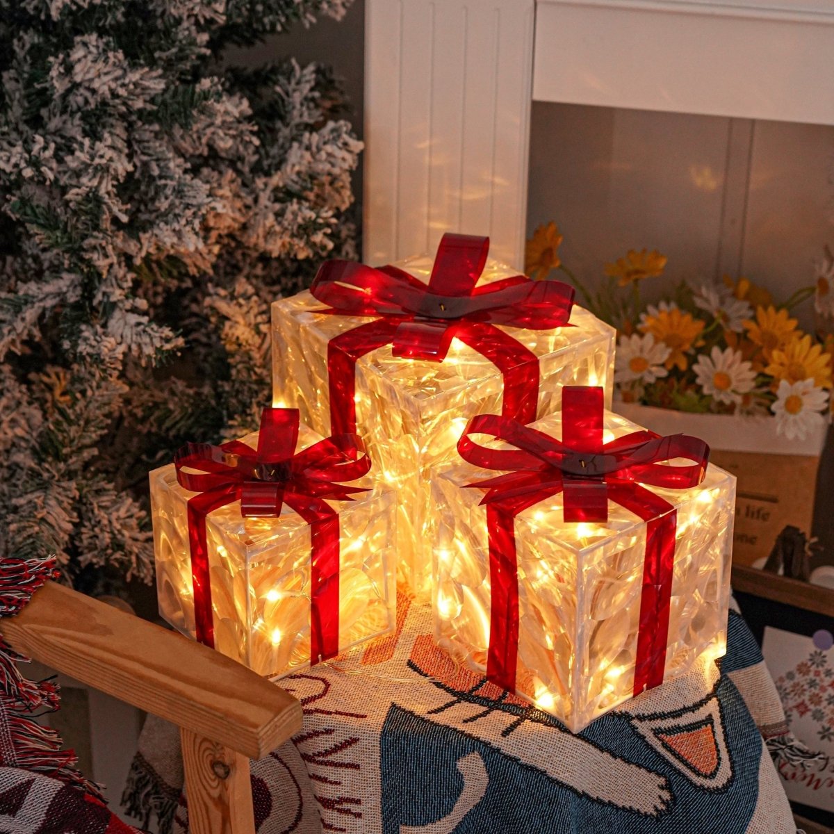 Bright Christmas Gift Boxes Set of 3