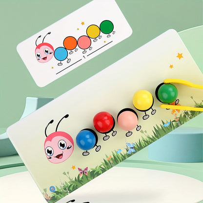 Colorful Wooden Stacking Worm Toy