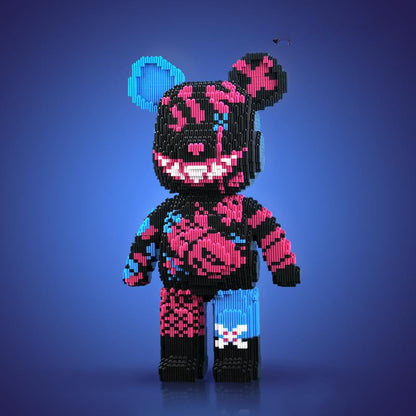 Colorful Building Block Bear Toys - Fun DIY Display Figures