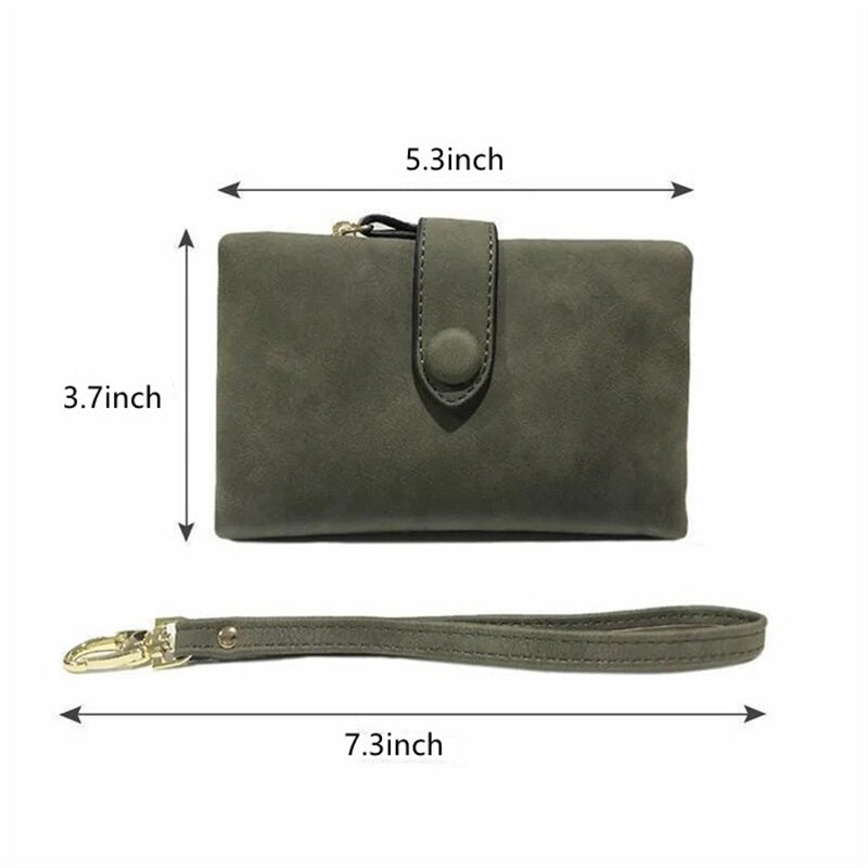 Compact Ladies Leather Fold Wallet