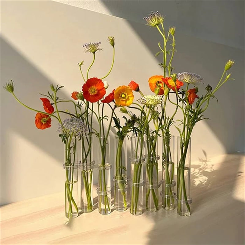 Beautiful Floral Glass Vase Set