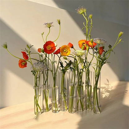 Beautiful Floral Glass Vase Set