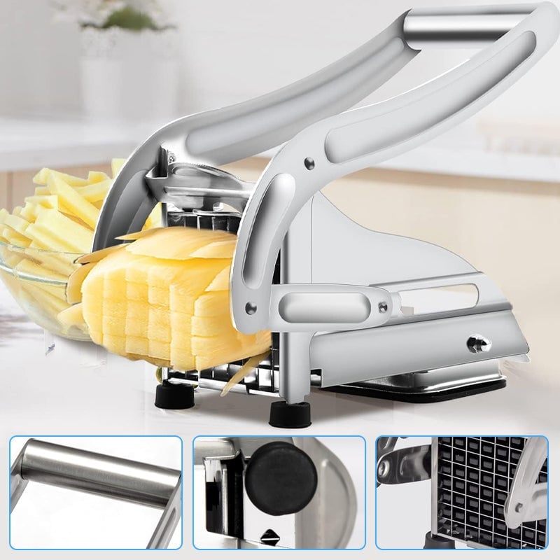 Easy Cut Stainless French Fry Slicer