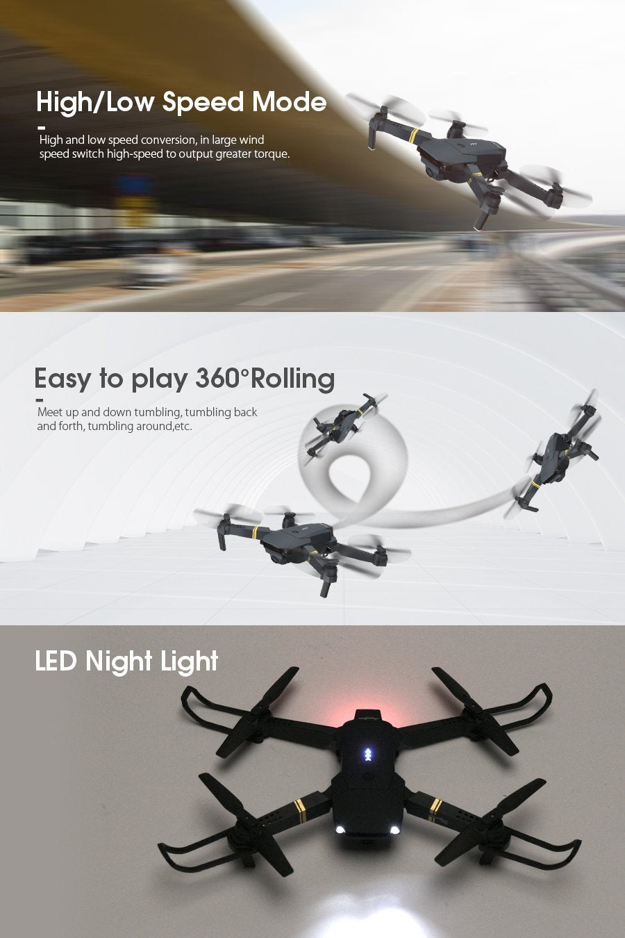 Portable Foldable HD Mini Drone With 2MP Camera