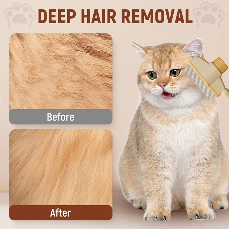 Pet Grooming Brush with Soft Fur Care