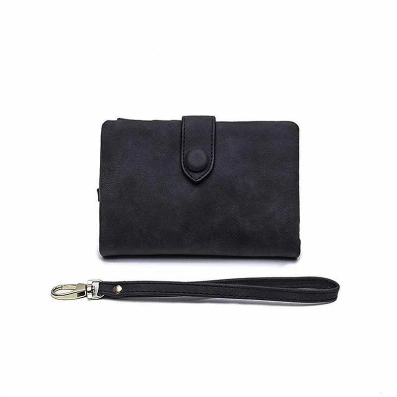 Compact Ladies Leather Fold Wallet - Fesara
