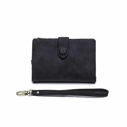 Compact Ladies Leather Fold Wallet - Fesara