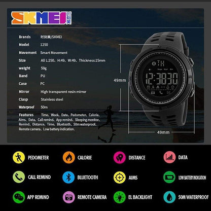 Fesara Men's Digital Fitness Tracker Watch