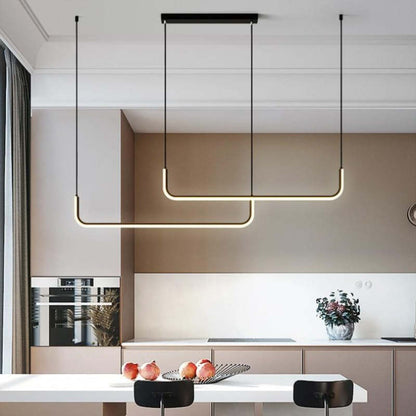 Modern Glass LED Hanging Light - Fesara