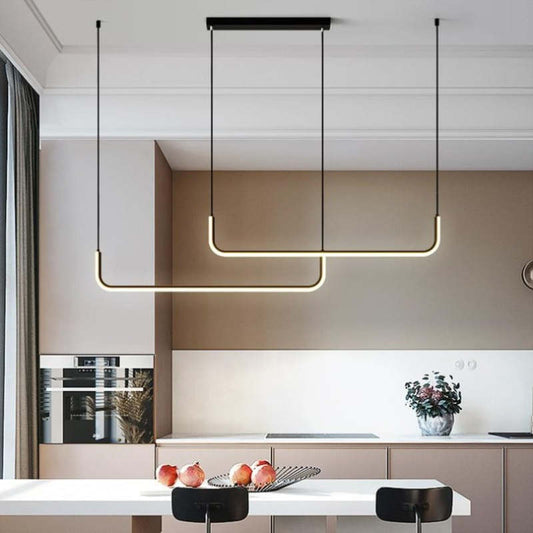Modern Glass LED Hanging Light - Fesara
