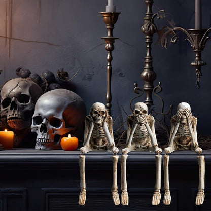 Spooky Resin Skull Decor Figurines