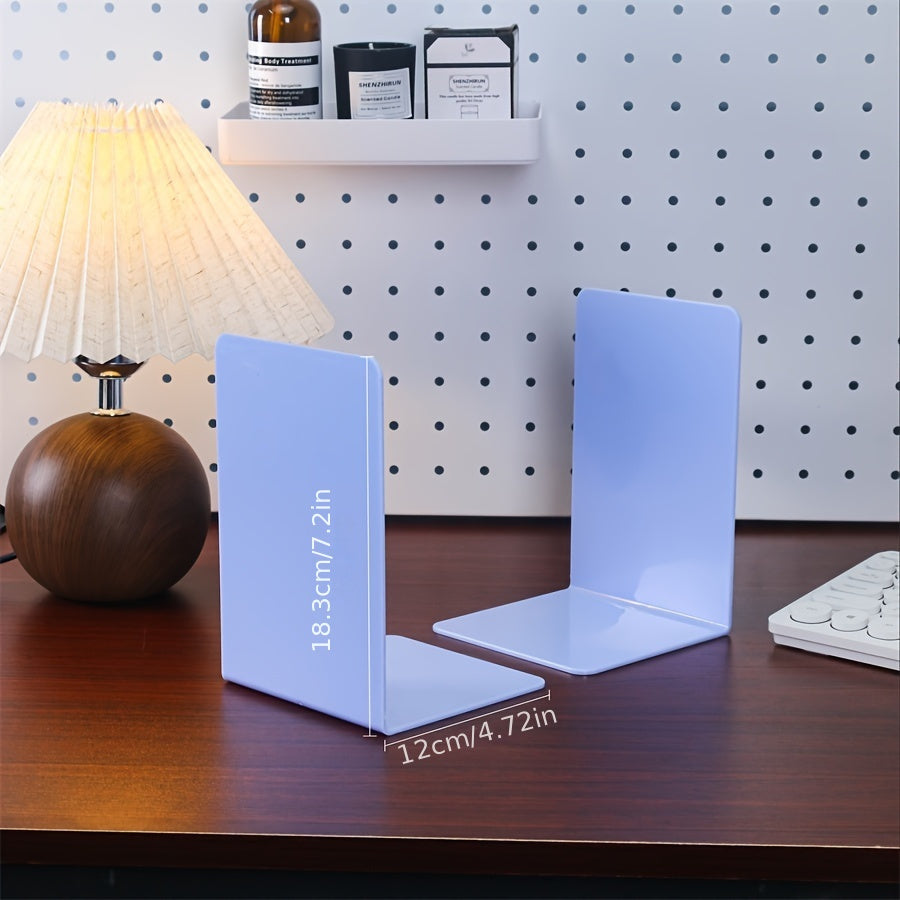Transparent Glass Book Ends Set of 2