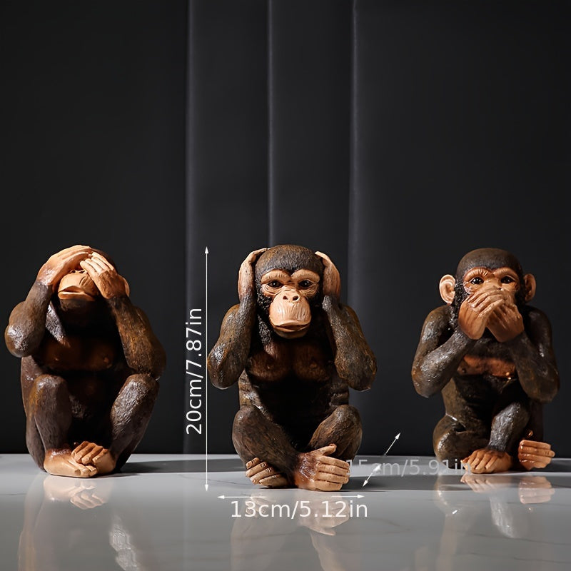 Fun Monkey Figurine Set of 3