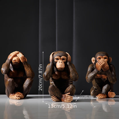 Fun Monkey Figurine Set of 3