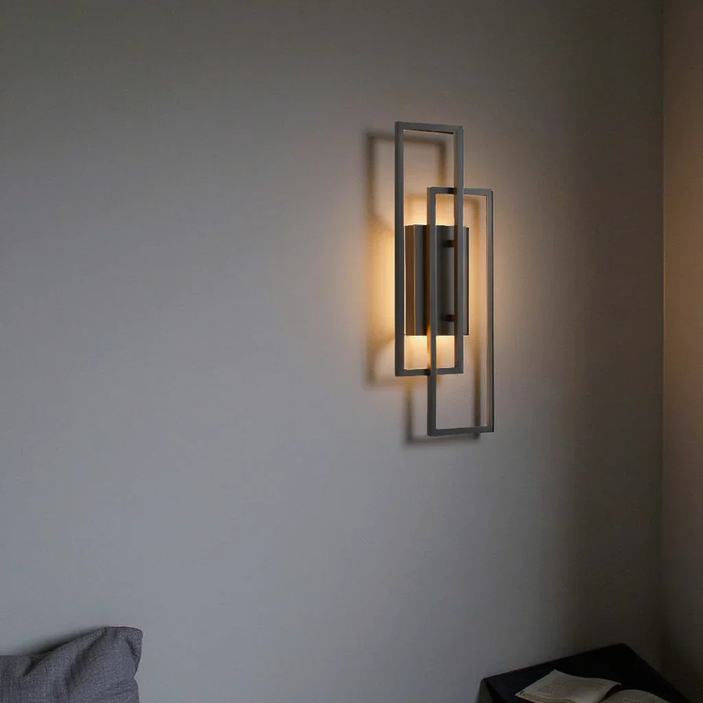 Sleek Contemporary LED Wall Lamp – Rectangle Shape with Dimmer