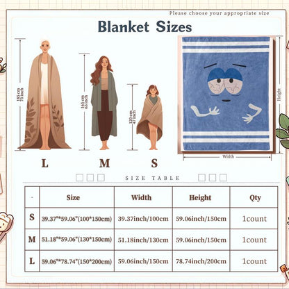 Cozy Plush Cartoon Throw Blanket