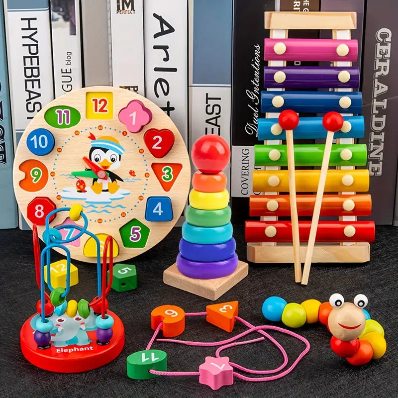 Kids 5-in-1 Learning Play Table Set - Fesara