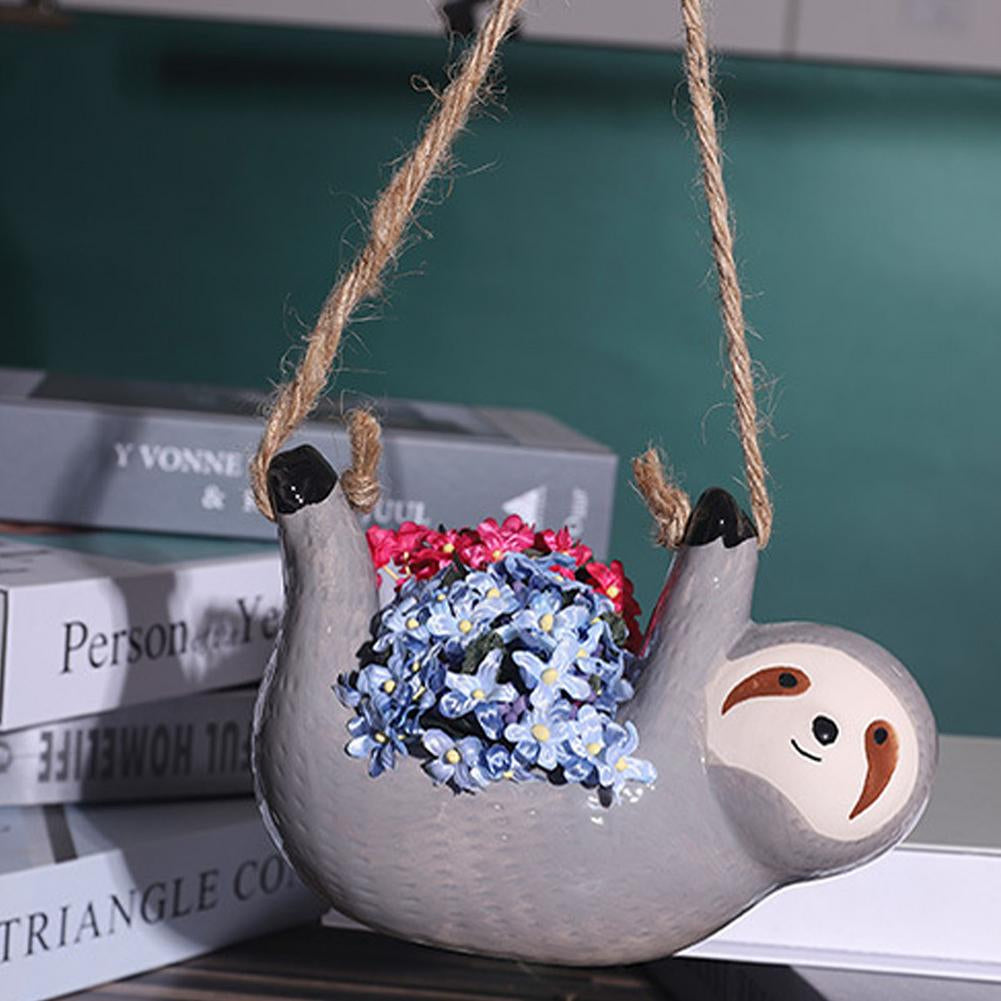Colorful Sloth Planter Pot
