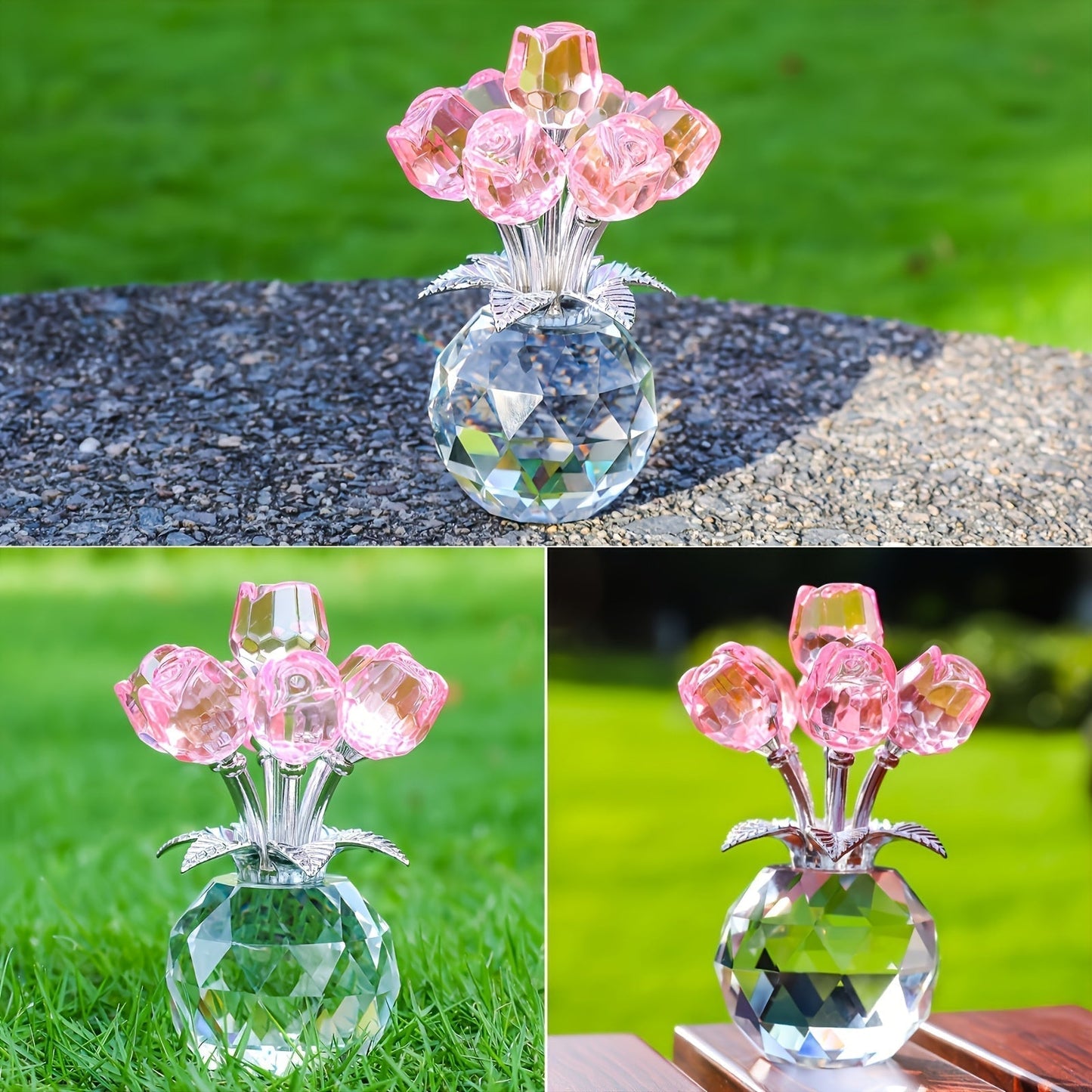 Beautiful Crystal Rose Flower Arrangement
