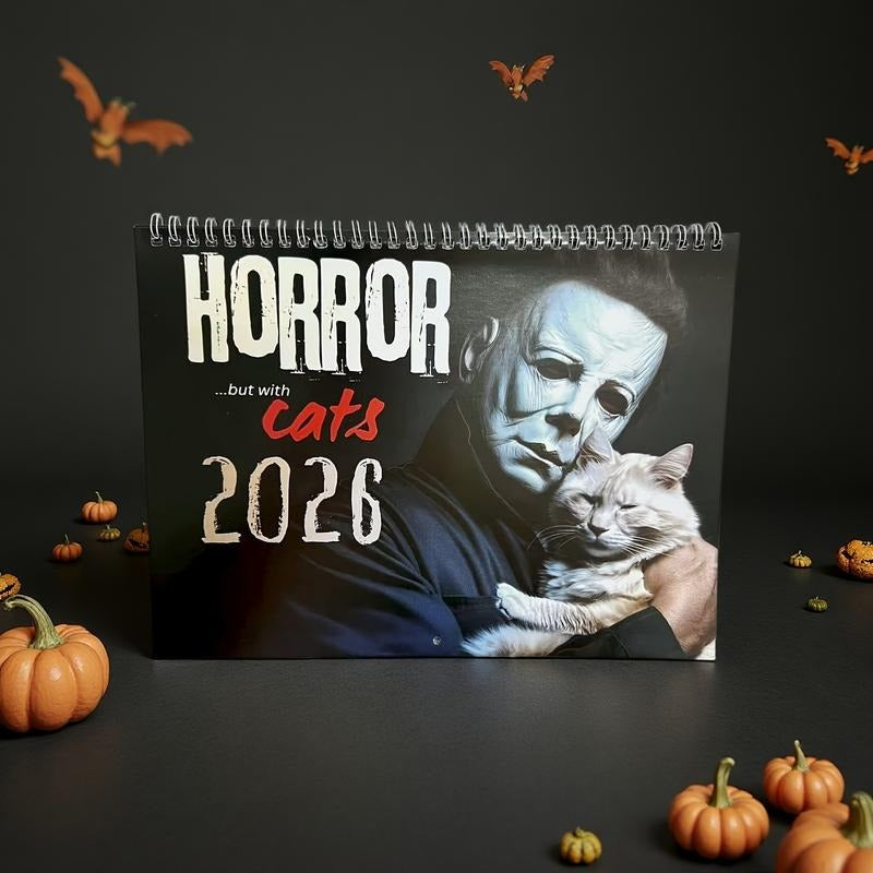 Spooky Kitty Monthly Wall Calendar - Fesara